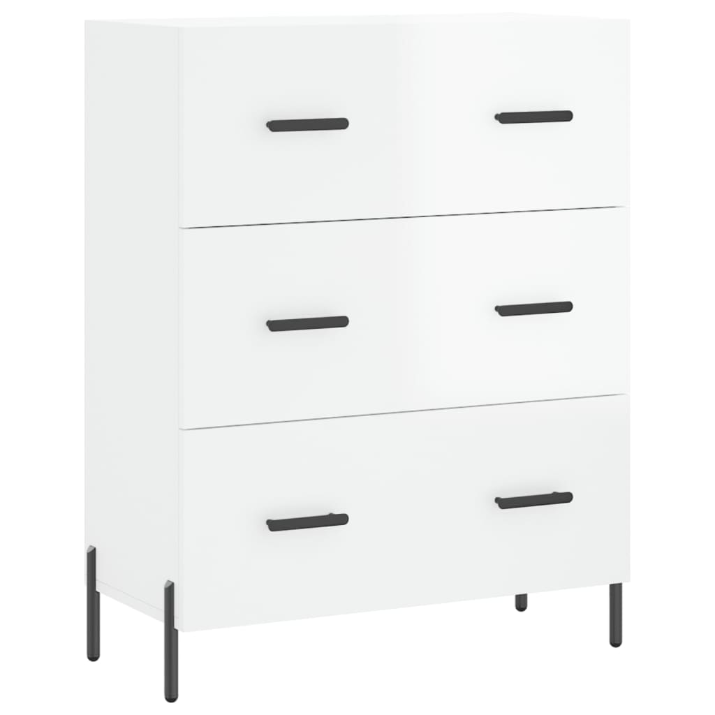 vidaXL Skříň highboard lesklá bílá 69,5 x 34 x 180 cm kompozitní dřevo