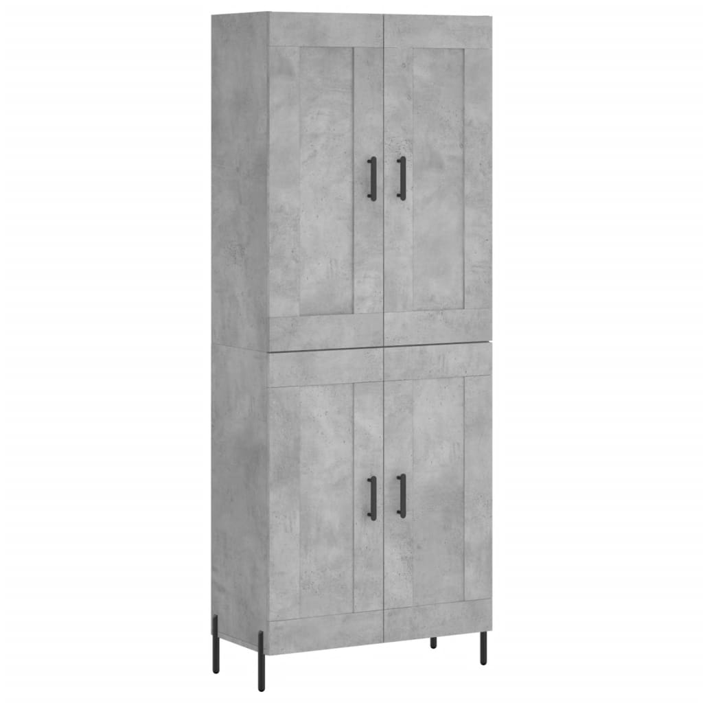 vidaXL Skříň highboard betonově šedá 69,5x34x180 cm kompozitní dřevo