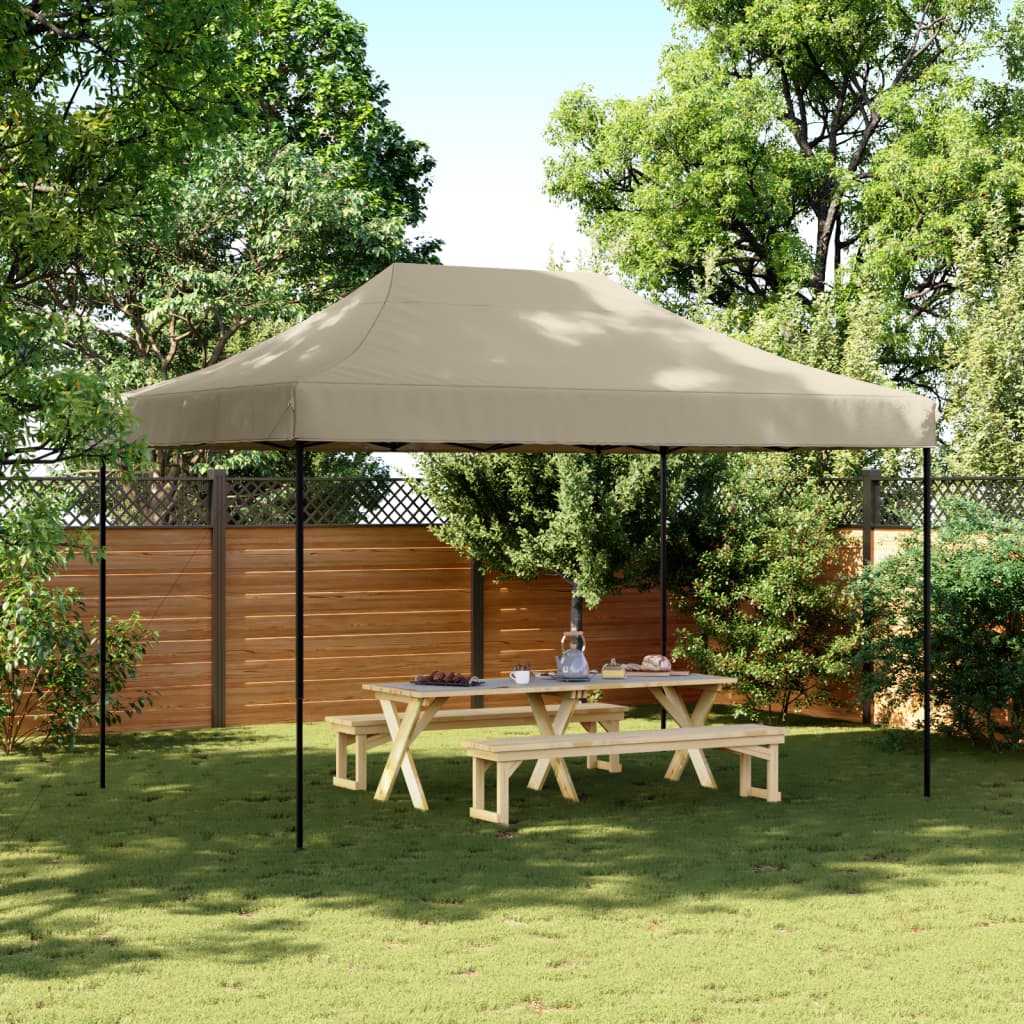 vidaXL Skládací party stan pop-up taupe 410 x 279 x 315 cm