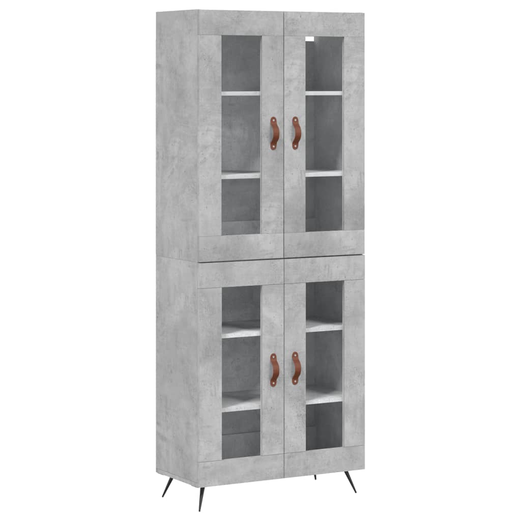 vidaXL Skříň highboard betonově šedá 69,5x34x180 cm kompozitní dřevo