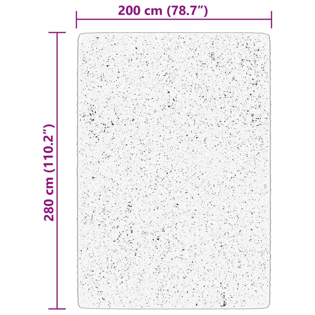 vidaXL Koberec HUARTE krátký vlas měkký a pratelný šedý 200x280 cm