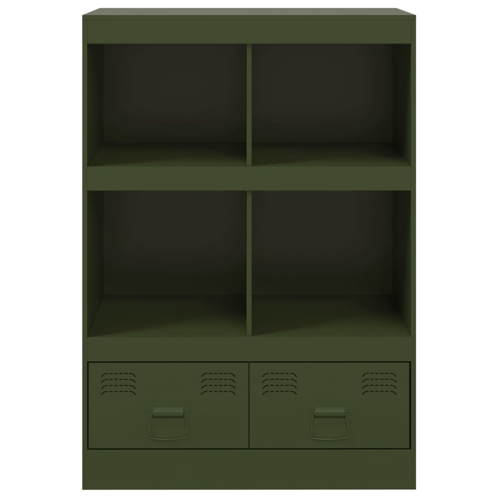 vidaXL Highboard olivově zelený 67 x 39 x 95 cm ocel