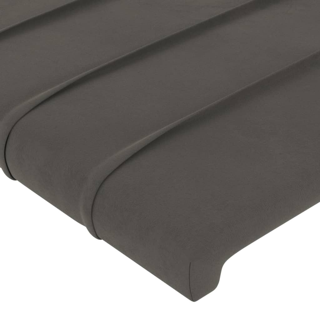 vidaXL Čelo postele typu ušák tmavě šedé 103x16x78/88 cm samet