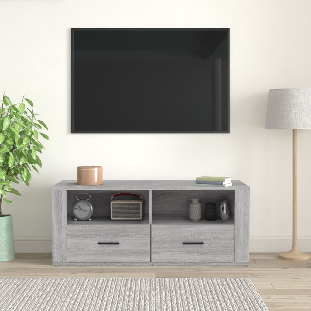 vidaXL TV skříňka šedá sonoma 100 x 35 x 40 cm kompozitní dřevo