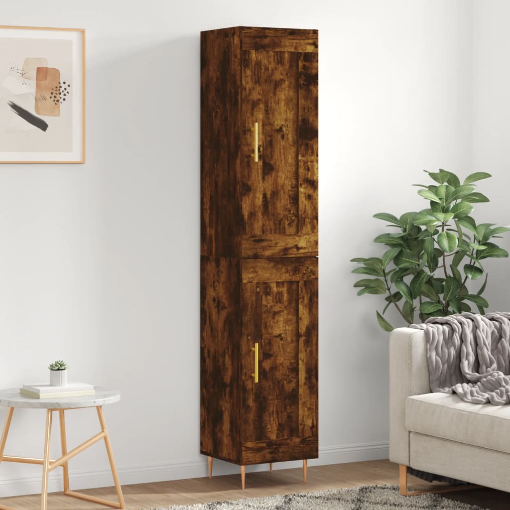 vidaXL Skříň highboard kouřový dub 34,5 x 34 x 180 cm kompozitní dřevo