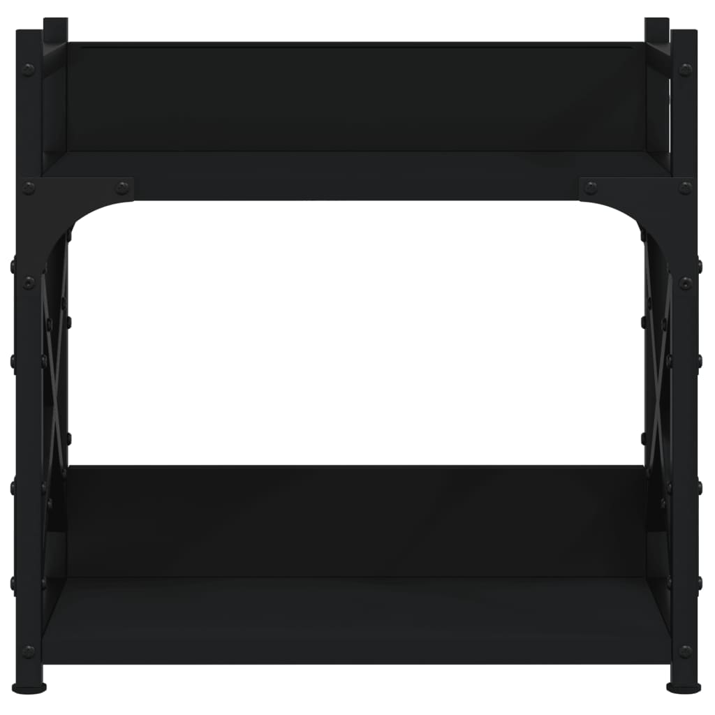 vidaXL Stojan na tiskárnu 2patrový černý 40x20x40 cm kompozitní dřevo