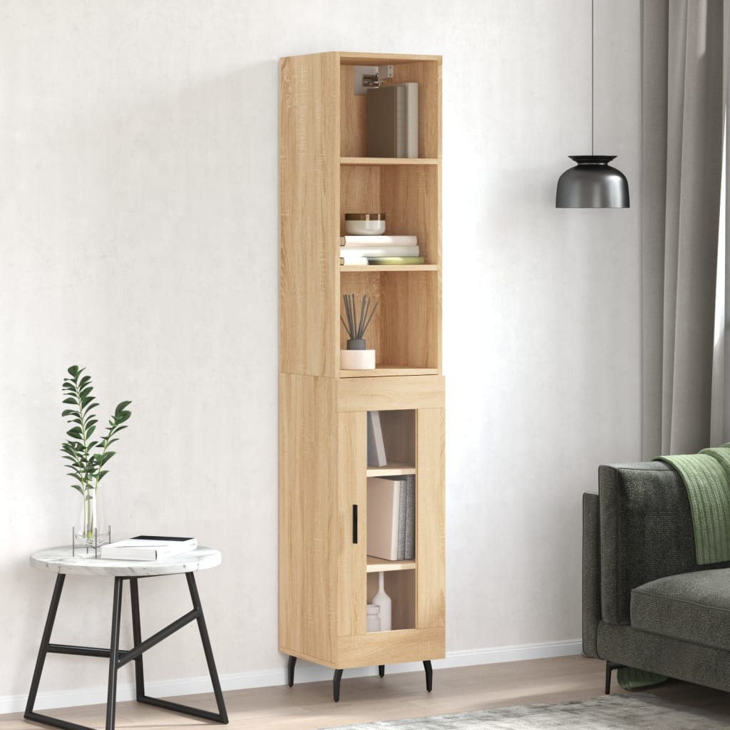 vidaXL Skříň highboard dub sonoma 34,5 x 34 x 180 cm kompozitní dřevo