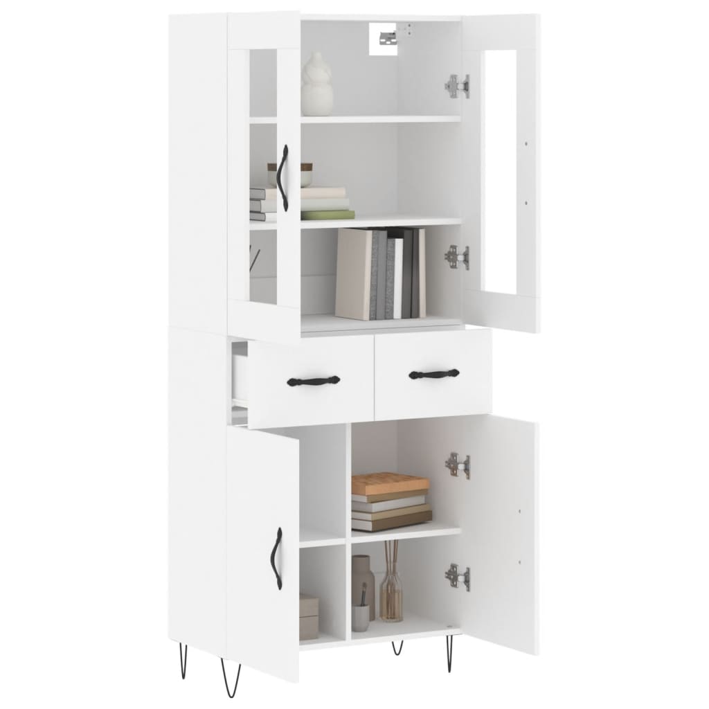 vidaXL Skříň highboard bílá 69,5 x 34 x 180 cm kompozitní dřevo