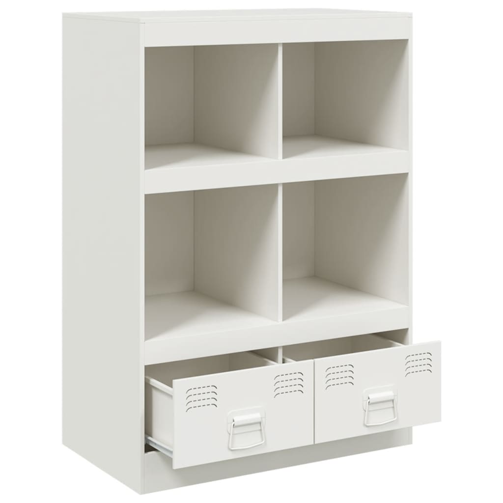 vidaXL Highboard bílý 67 x 39 x 95 cm ocel