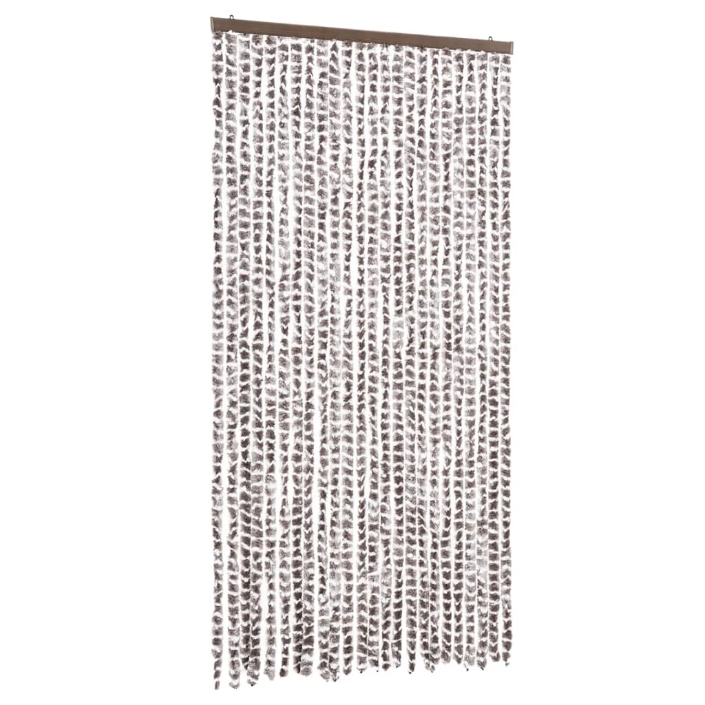 vidaXL Závěs proti hmyzu taupe a bílý 100 x 230 cm žinylka