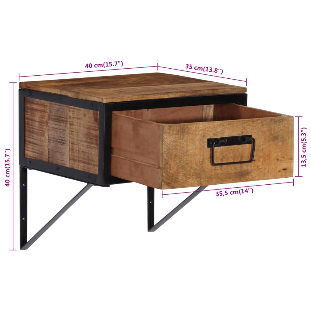 vidaXL Noční stolek 40 x 35 x 40 cm masivní mangovníkové dřevo