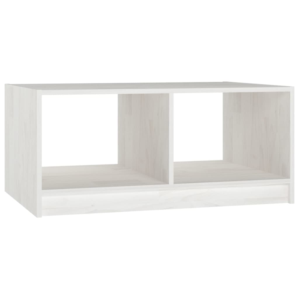 vidaXL Konferenční stolek bílý 75 x 50 x 33,5 cm masivní borové dřevo
