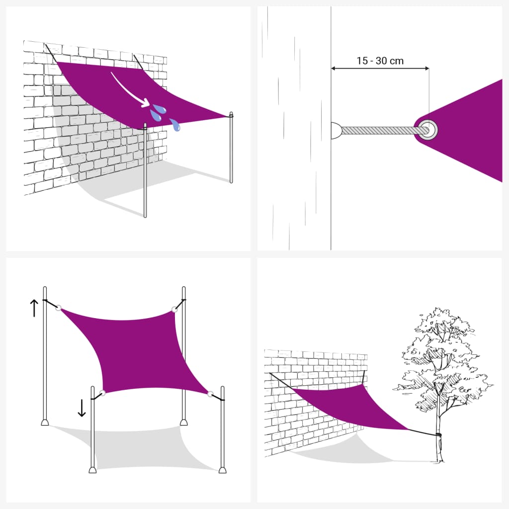 vidaXL Stínící plachta oxford trojúhelníková 2,5 x 2,5 x 3,5 m béžová