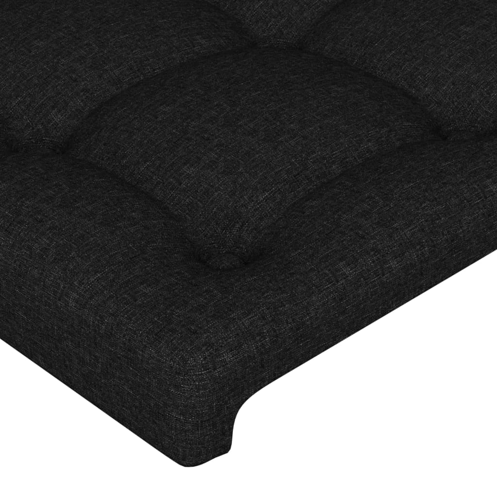 vidaXL Čelo postele typu ušák černé 203x23x78/88 cm textil