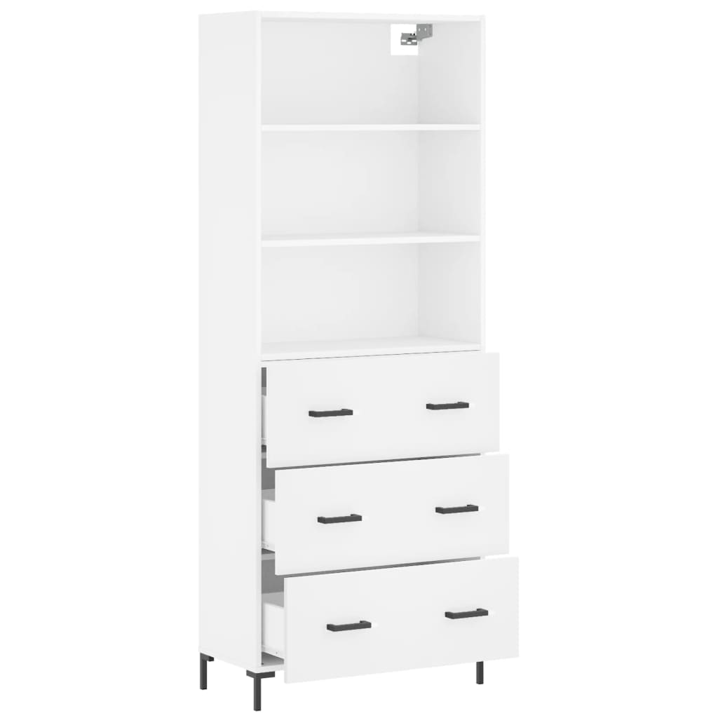 vidaXL Skříň highboard bílá 69,5 x 34 x 180 cm kompozitní dřevo