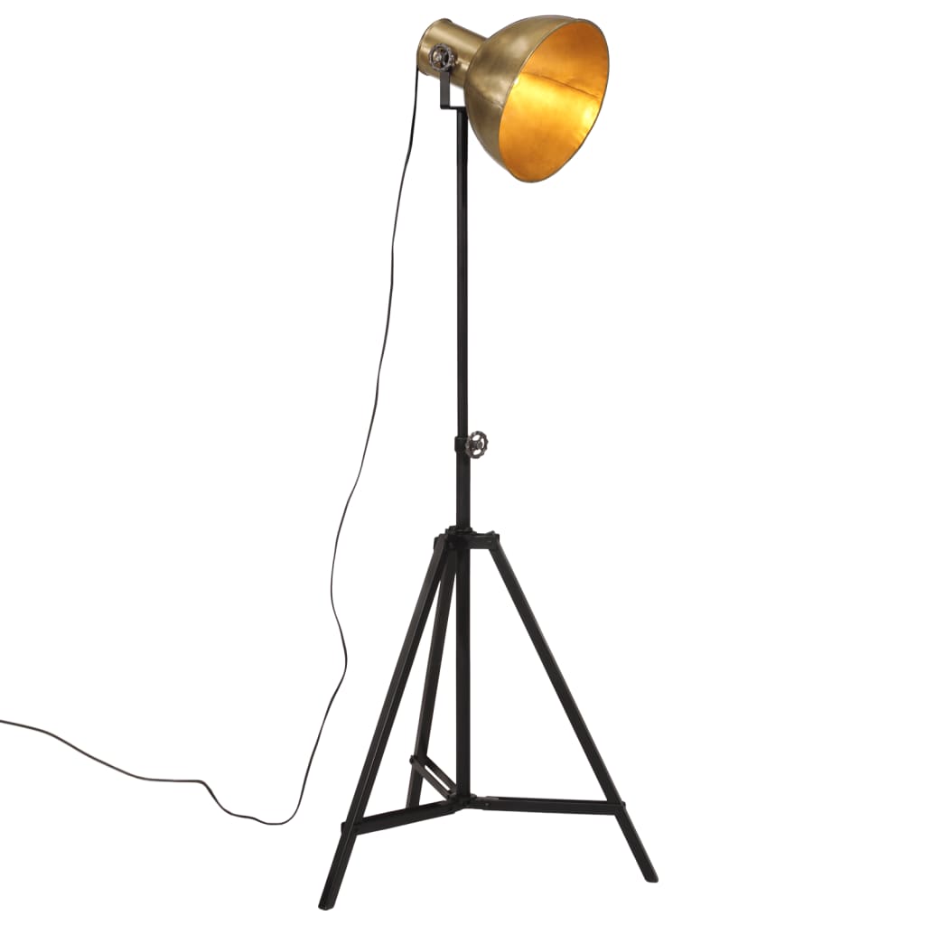 vidaXL Stojací lampa 25 W staromosaz 61 x 61 x 90/150 cm E27