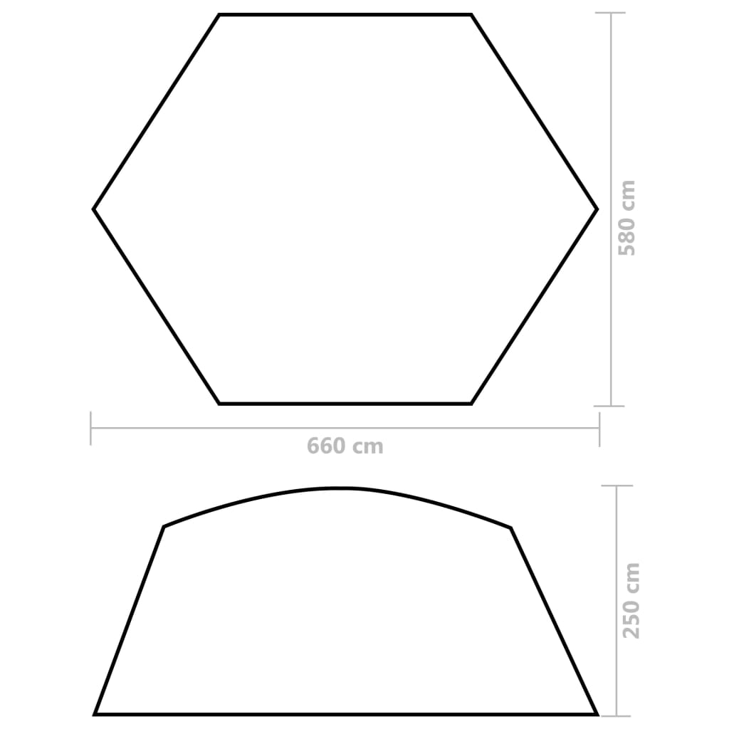 vidaXL Stan na bazén textil 660 x 580 x 250 cm maskáčový