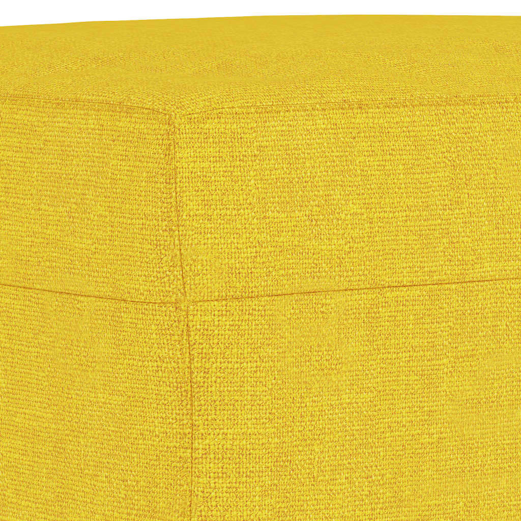 vidaXL 3dílná sedací souprava s poduškami světle žlutá textil