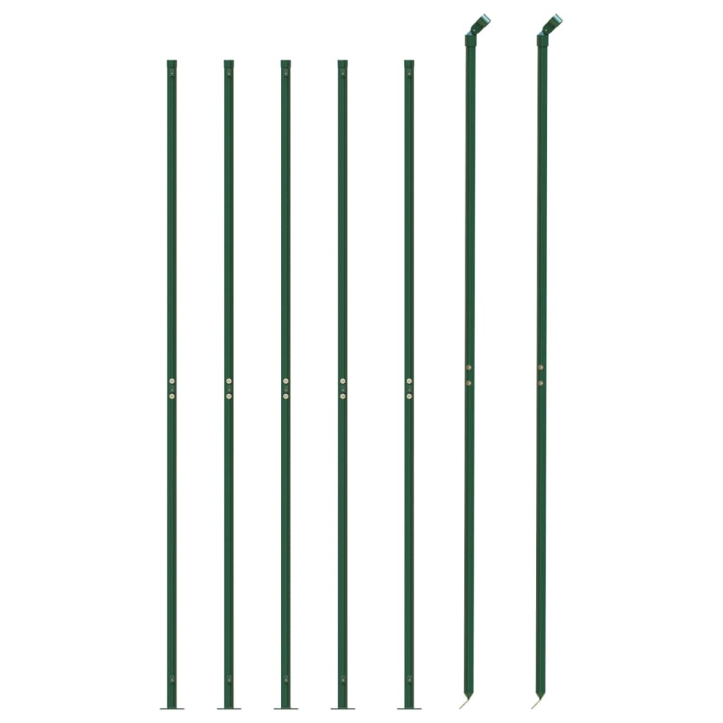 vidaXL Drátěný plot s přírubami zelený 1,4 x 10 m