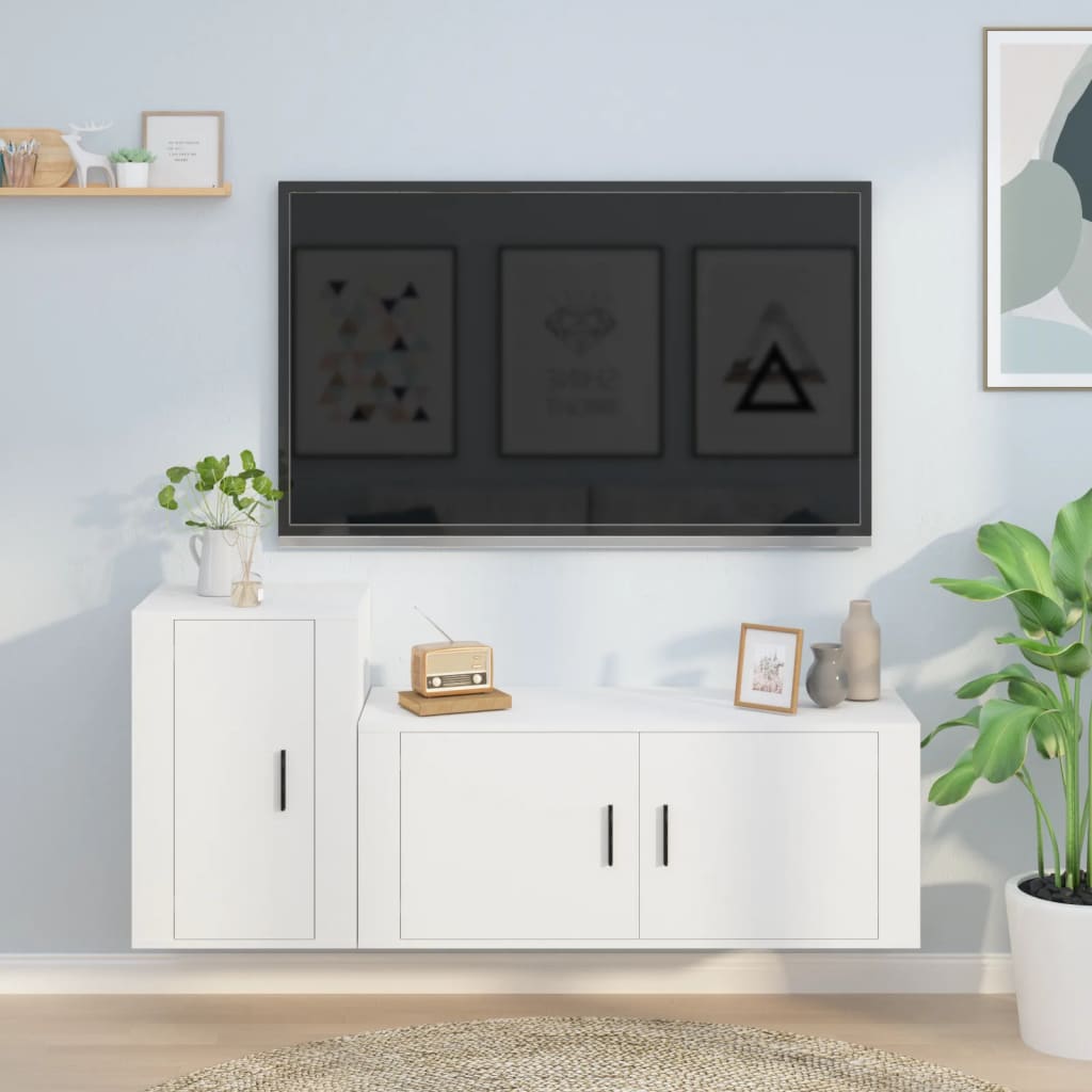 vidaXL 2dílný set TV skříněk bílý kompozitní dřevo
