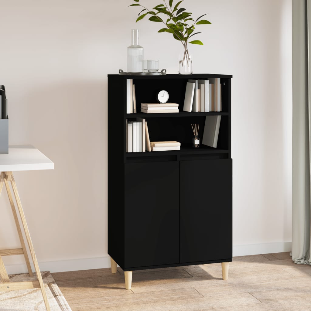 vidaXL Skříň highboard černá 60 x 36 x 110 cm kompozitní dřevo