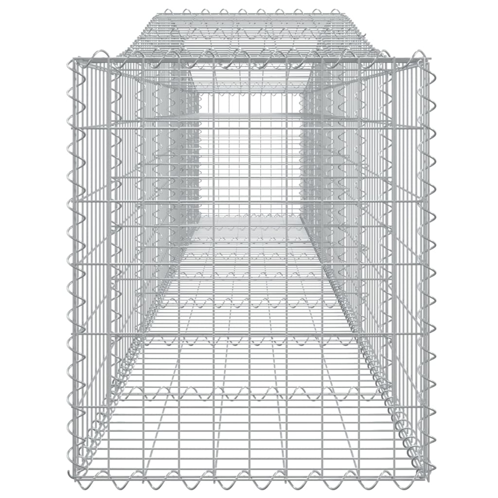 vidaXL Klenuté gabionové koše 4 ks 400x50x60/80 cm pozinkované železo