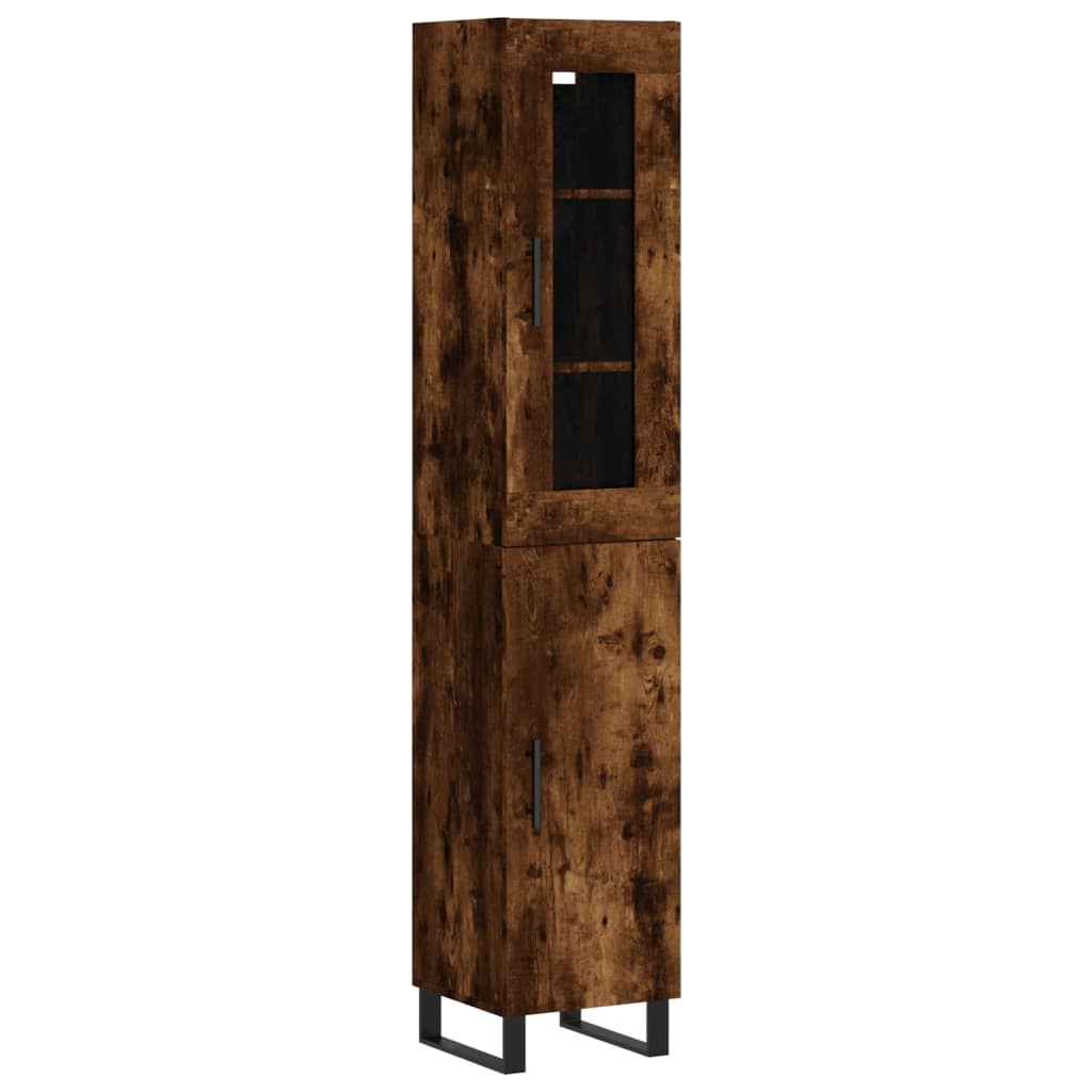 vidaXL Skříň highboard kouřový dub 34,5 x 34 x 180 cm kompozitní dřevo