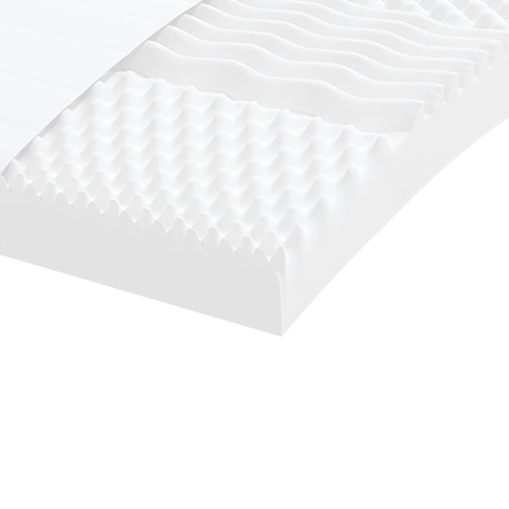 vidaXL Válenda s přistýlkou a matracemi krémová 80 x 200 cm textil