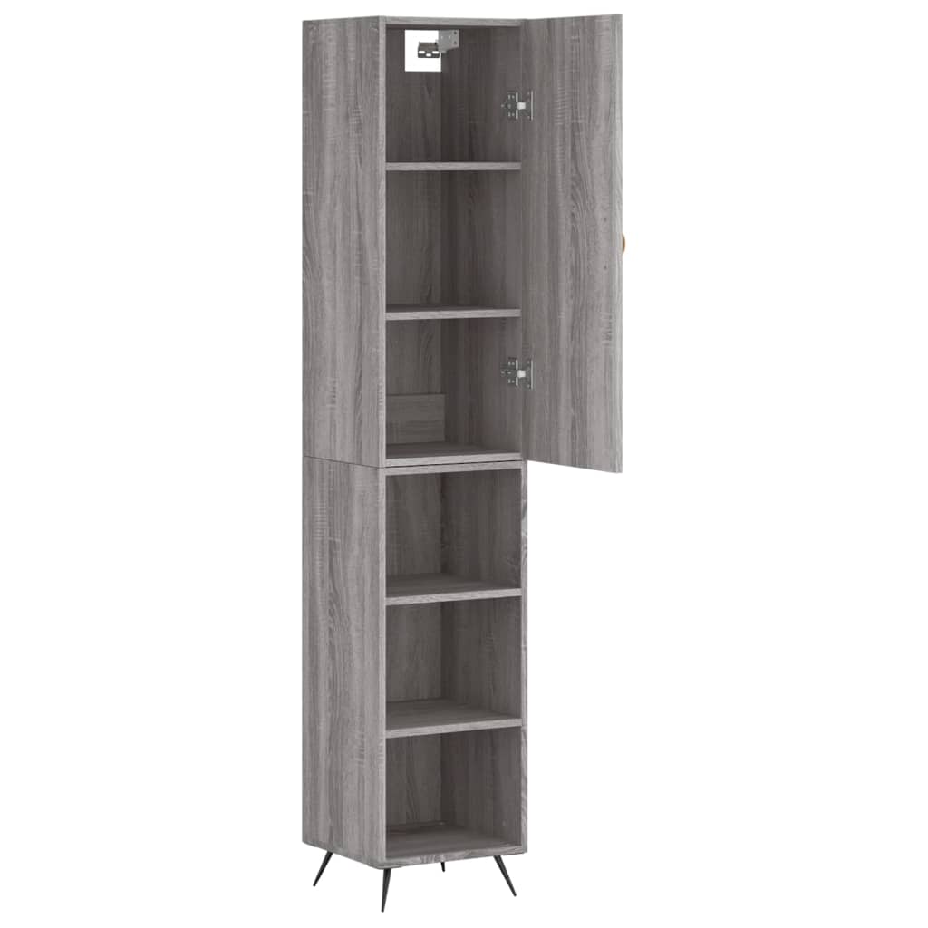 vidaXL Skříň highboard šedá sonoma 34,5 x 34 x 180 cm kompozitní dřevo