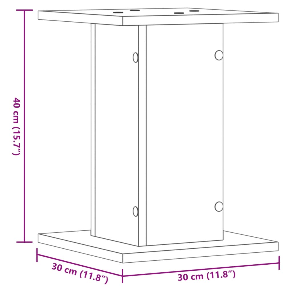 vidaXL Stojany na rostliny 2 ks dub sonoma 30 x 30 x 40 cm kompozit