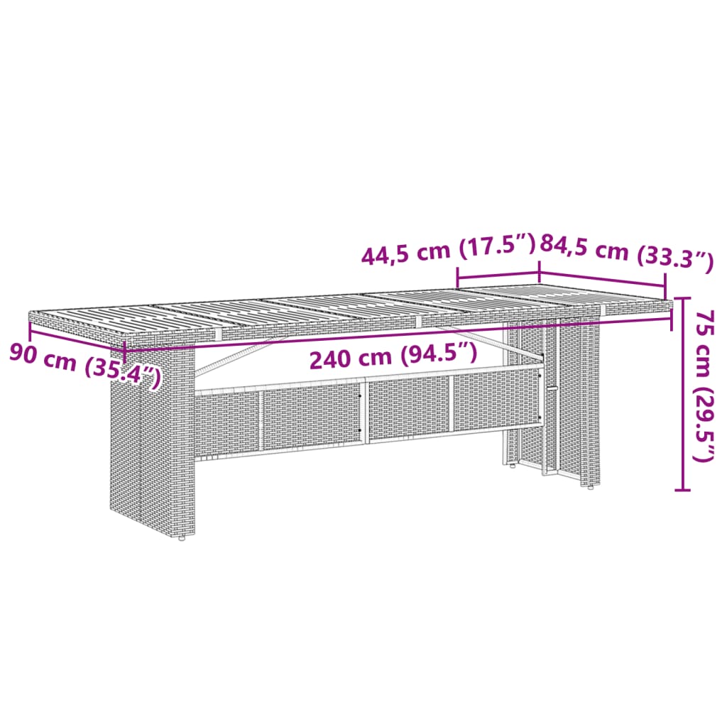 vidaXL 11dílný zahradní bistro set s poduškami šedý polyratan