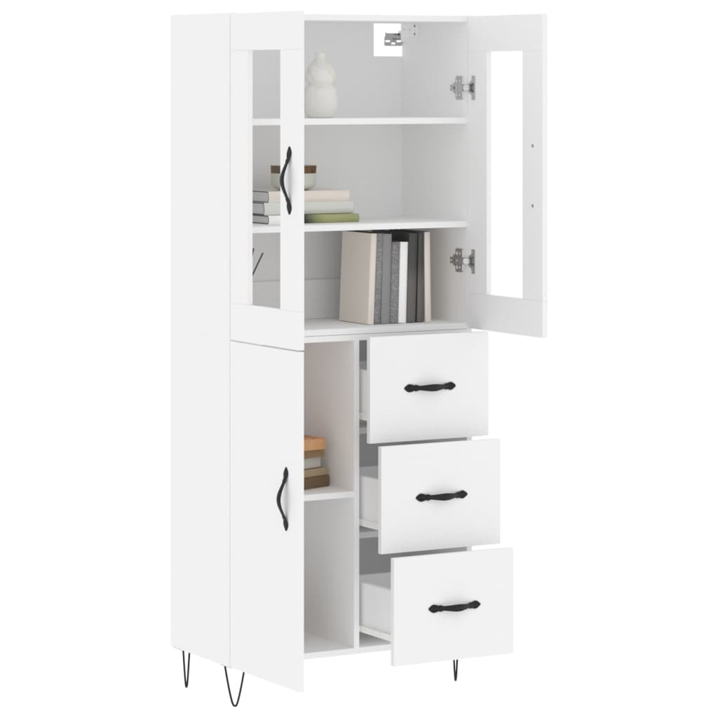 vidaXL Skříň highboard bílá 69,5 x 34 x 180 cm kompozitní dřevo