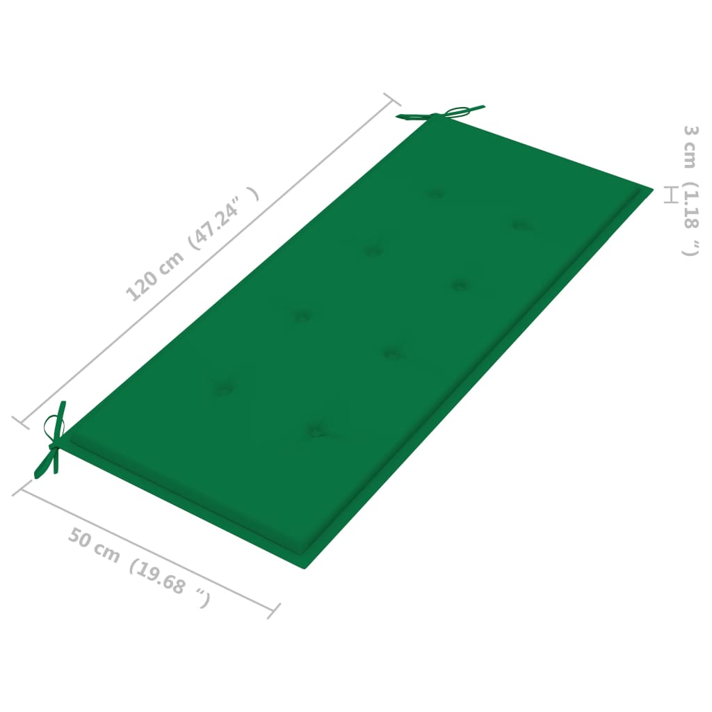 vidaXL Zahradní lavice s poduškou 120 cm bambus