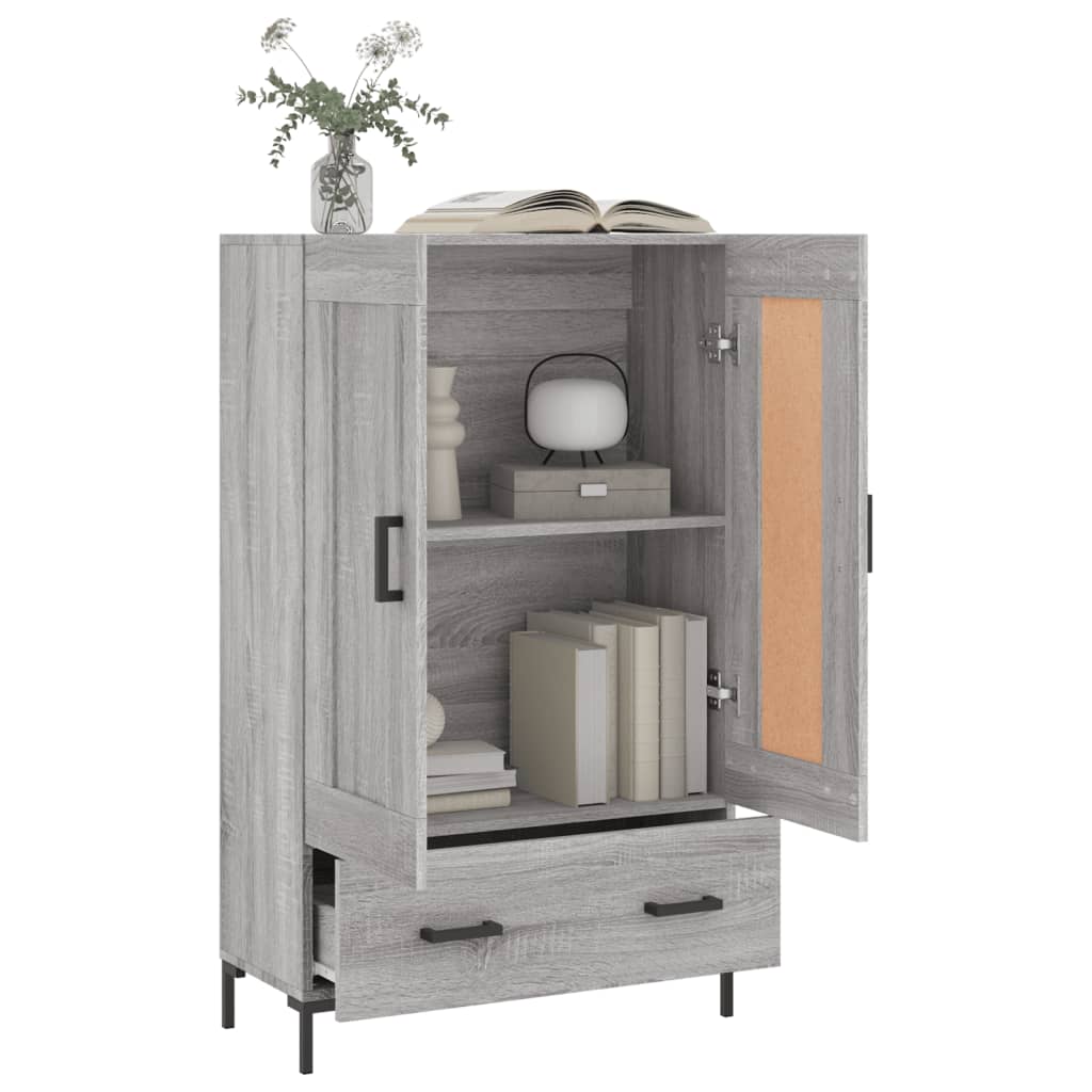 vidaXL Skříň highboard šedá sonoma 69,5 x 31 x 115 cm kompozitní dřevo