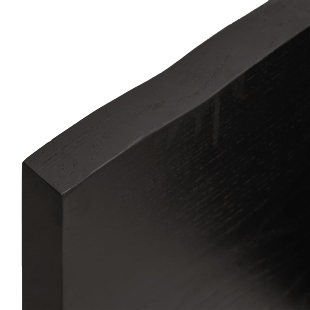 vidaXL Koupelnová deska tmavě hnědá 80x30x(2-4) cm ošetřený masiv