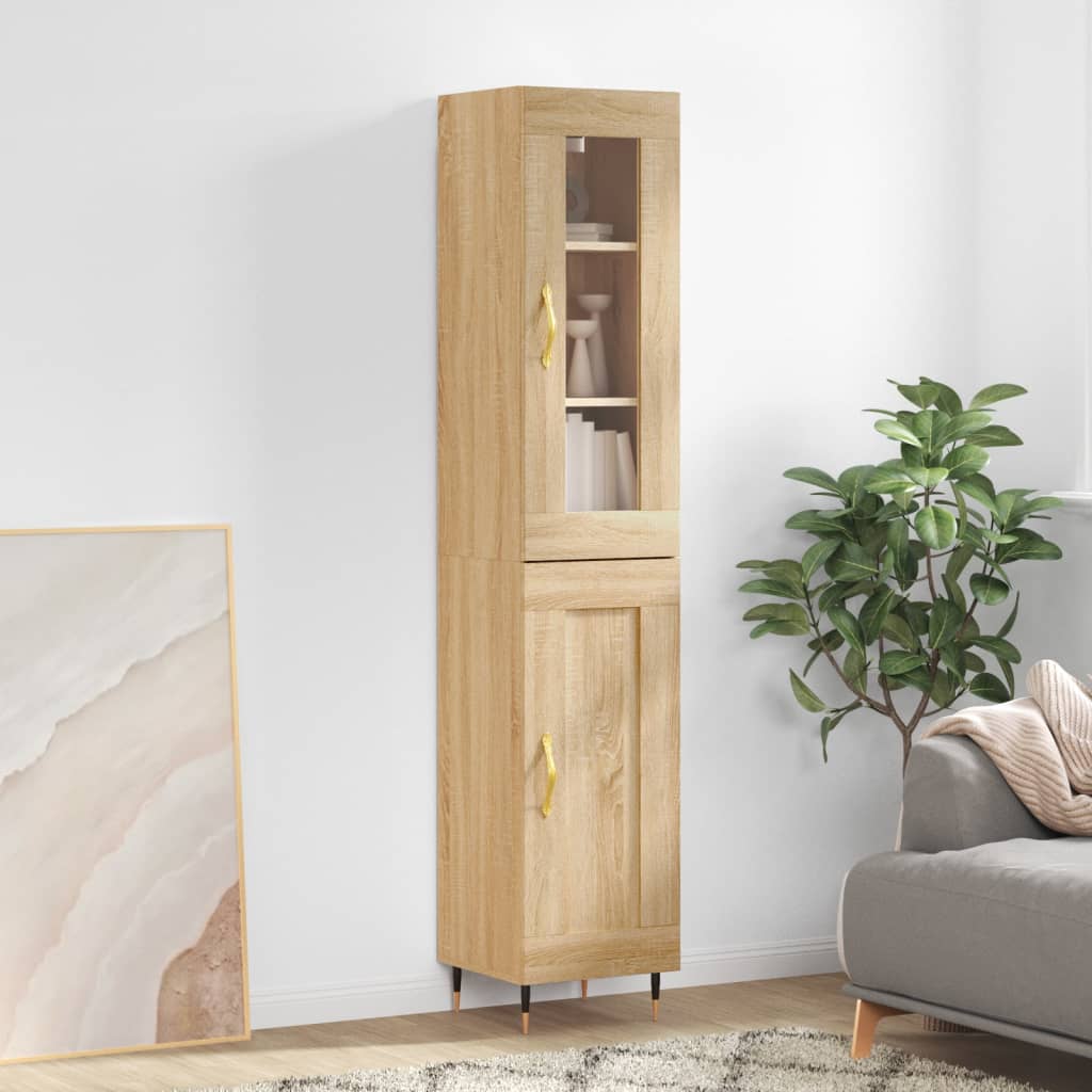 vidaXL Skříň highboard dub sonoma 34,5 x 34 x 180 cm kompozitní dřevo