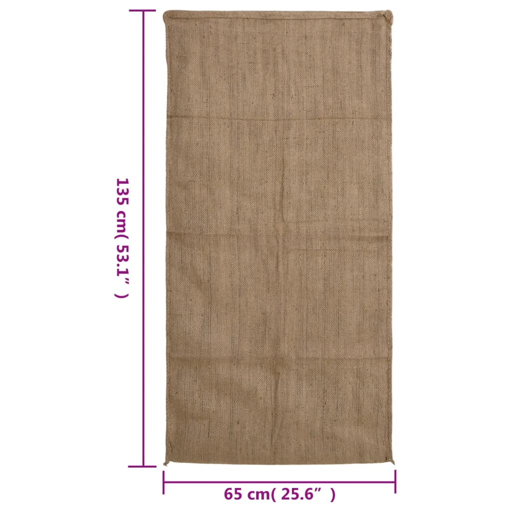 vidaXL Jutové pytle 5 ks 65 x 135 cm 100% juta 340 g/m²