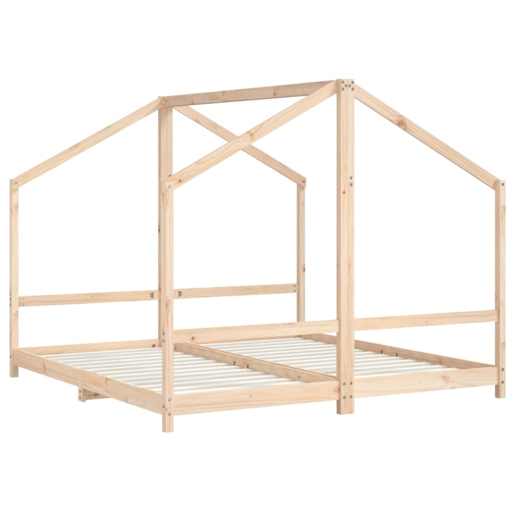 vidaXL Dětská postel 2x (90 x 190) cm masivní borové dřevo