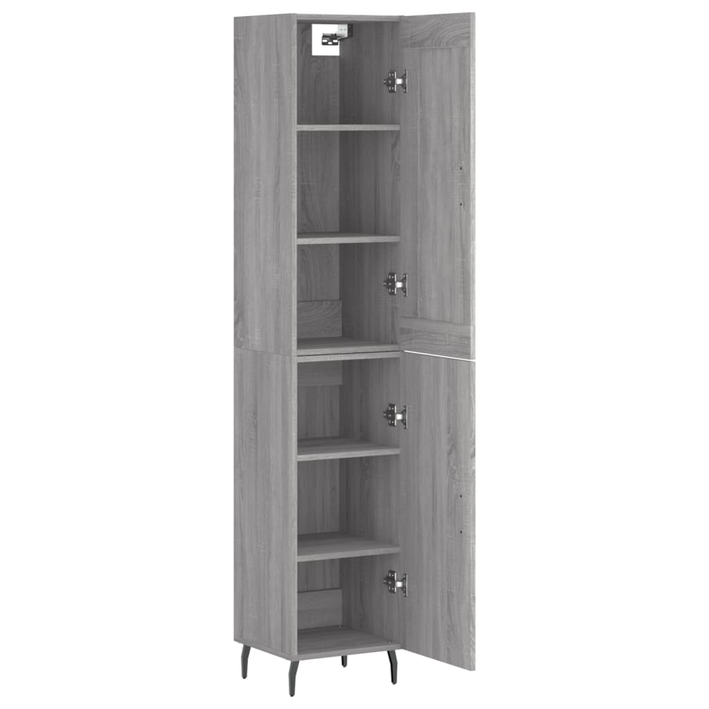 vidaXL Skříň highboard šedá sonoma 34,5 x 34 x 180 cm kompozitní dřevo