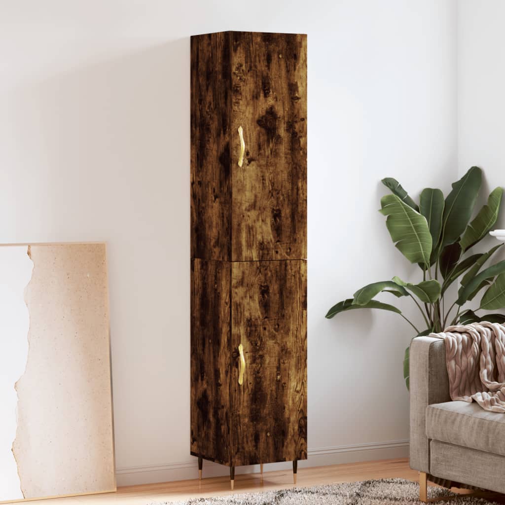 vidaXL Skříň highboard kouřový dub 34,5 x 34 x 180 cm kompozitní dřevo