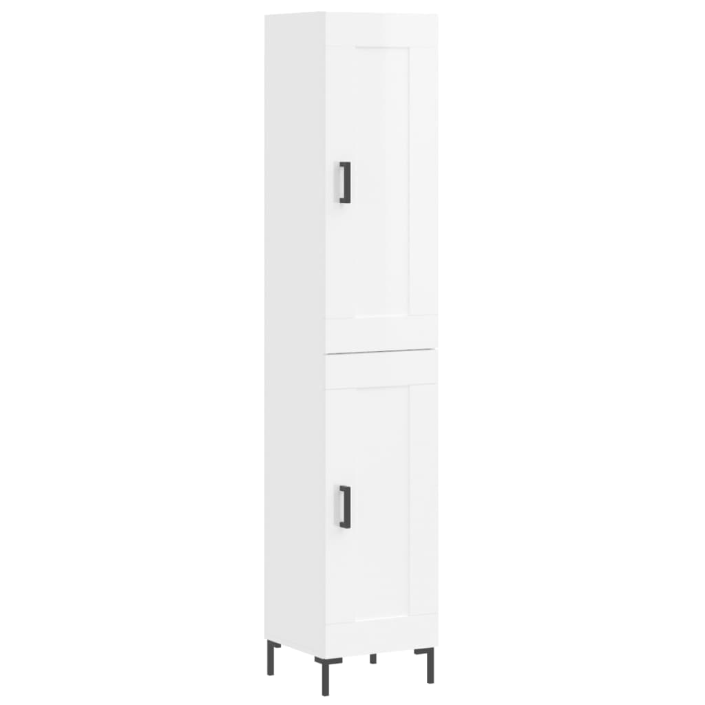 vidaXL Skříň highboard bílá s vysokým leskem 34,5x34x180 cm kompozit