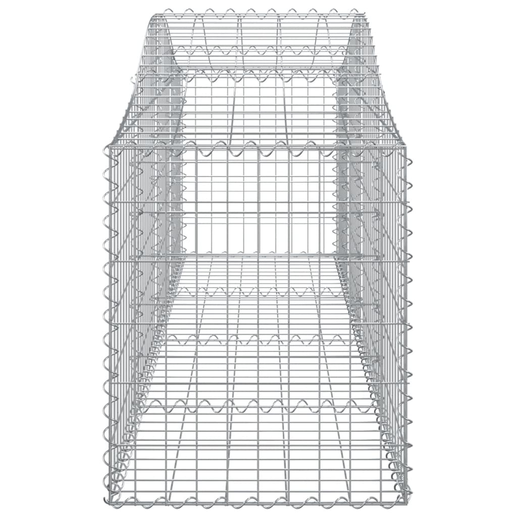 vidaXL Klenuté gabionové koše 7 ks 200x50x60/80 cm pozinkované železo