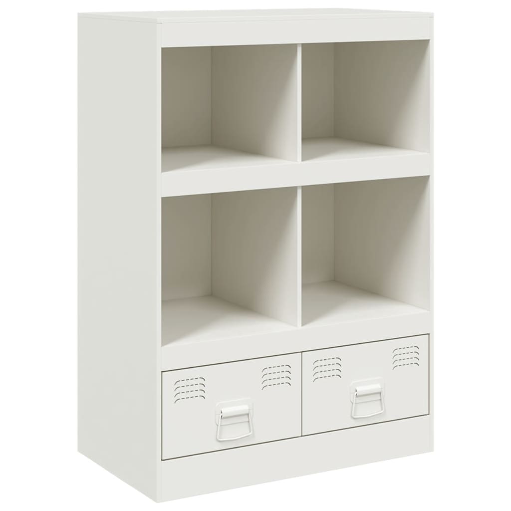 vidaXL Highboard bílý 67 x 39 x 95 cm ocel