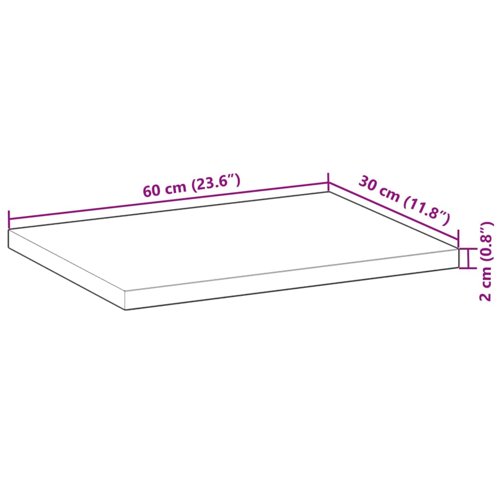 vidaXL Plovoucí police 3 ks 60 x 30 x 2 cm neošetřené akáciové dřevo