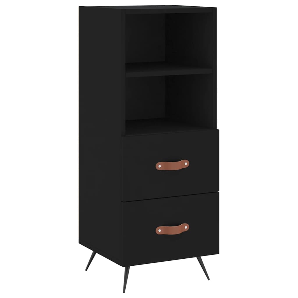 vidaXL Skříň highboard černá 34,5 x 34 x 180 cm kompozitní dřevo