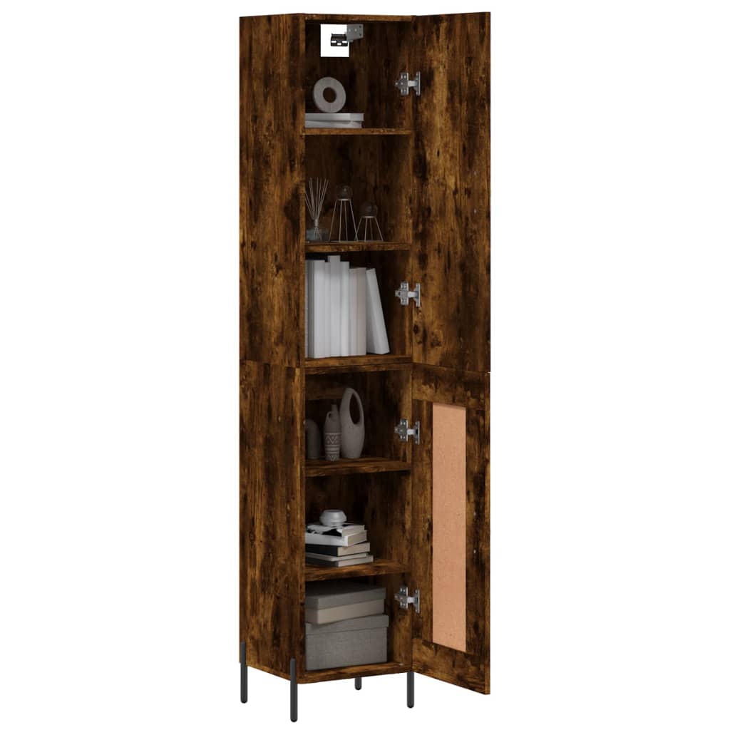 vidaXL Skříň highboard kouřový dub 34,5 x 34 x 180 cm kompozitní dřevo