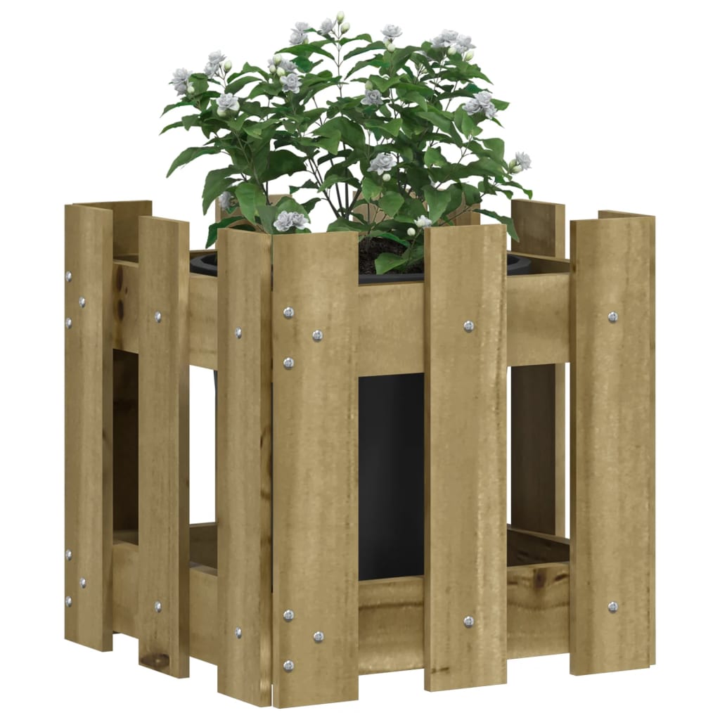 vidaXL Zahradní truhlík plotový design 30x30x30 cm impregnované dřevo