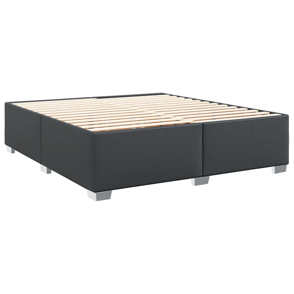 vidaXL Box spring postel s matrací černá 180x200 cm umělá kůže