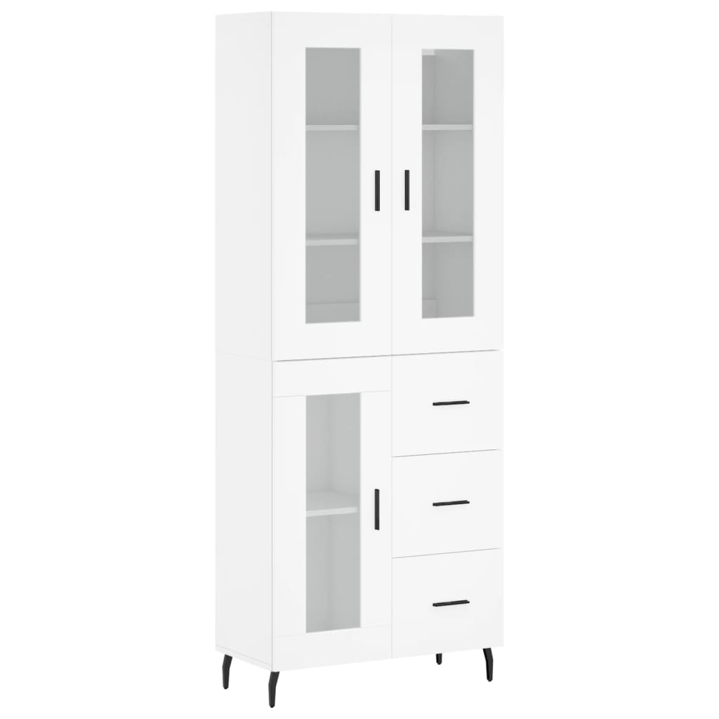 vidaXL Skříň highboard bílá 69,5 x 34 x 180 cm kompozitní dřevo