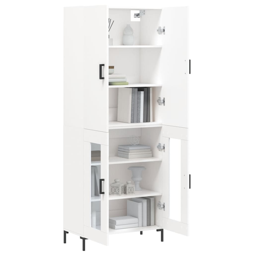 vidaXL Skříň highboard bílá 69,5 x 34 x 180 cm kompozitní dřevo